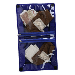 Kuber Industries 2 Pieces Cotton Lingerie Undergarments Organizer (Blue),CTKTLUG299