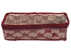 Kuber Industries Multipurpose Carry Design Laminated 1 Rod Bangle Box/Organizer/Case With Tranasparent Top (Maroon)-47KM073