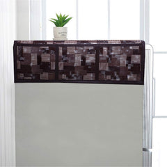 Kuber Industries 3D Checkered Design PVC Fridge/Refrigerator Top Cover (Brown) - CTKTC39701