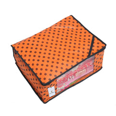 Kuber Industries 9 Piece Non Woven Saree Cover Set, Orange,CTKNEW146