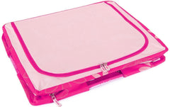 Kuber Industries Cotton Steel Frame Storage Bag, Pink (KI007577)