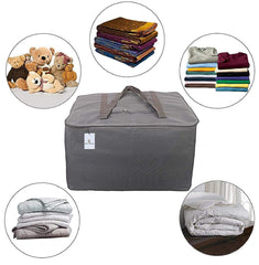 Kuber Industries Medium Size Travel Duffle Bag|Underbed Storage Bag|Blanket Cover|Clothes Bags|Grey
