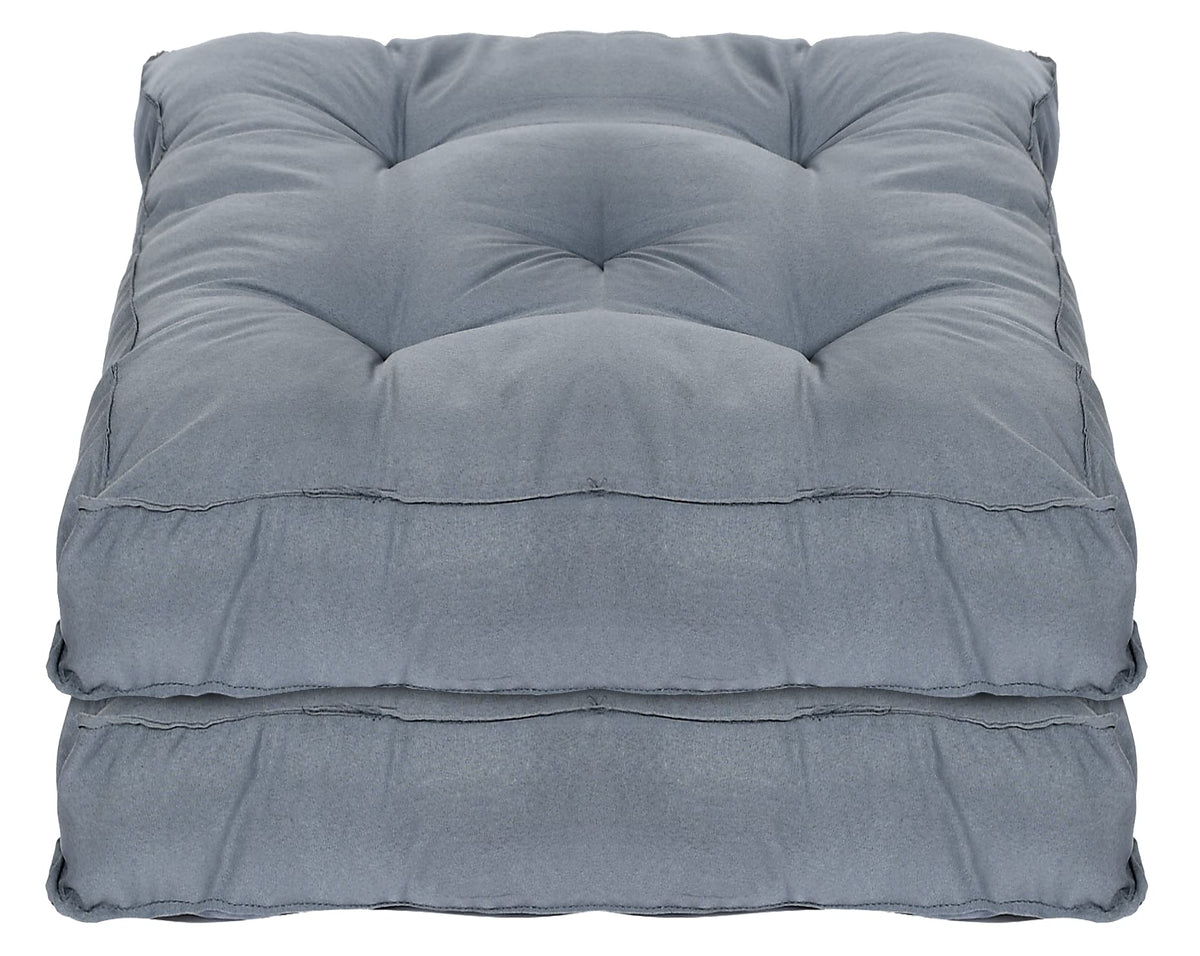 Kuber Industries Chair Pad|Chair Cushion Pad|Chair Cushion for Office, Home or Car Sitting|Pack of 2 (Grey)