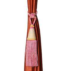 Kuber Industries Beads Beautiful Design Polyester 4 Pieces Curtain Tie Back Tassel Set (Pink) CTKTC33526