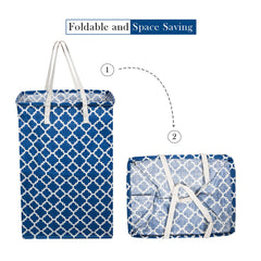 Heart Home Laundry Basket | Laundry Basket | Canvas Storage Bag with Handles | Clothes Basket for Home | Toy Storage Basket | 75 LTR | Large | Pack of 2 | Multicolor