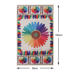 Kuber Industries Flower Printed Polyster Fridge Top Cover, Protect for Scratches, Wear & Tear and Dust with 6 Utility Side Pockets (Multicolor), Standard