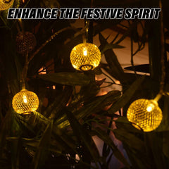 Heart Home Diwali Lights | Diwali String Light For Décor | Lights for Christmas | Lights for Navratri | Lights for Party | Lights for Indoor & Outdoor | Jali Larten String Lights | Golden