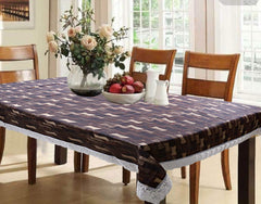 Kuber Industries Dining Table cover 6 Seater|Table Cloth|Table Cover for Home, Restaurant|Bamboo Design (Brown)