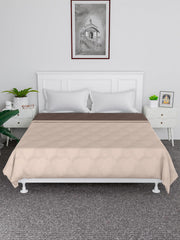 Kuber Industries Comforter | Microfiber Blanket for Summer | Blanket for Winter | Quilted Blanket Cover | Reversible Comforter | Blanket for Double Bed | Cream