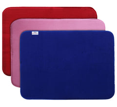 Heart Home Microfiber Reversible Dish Drying Mat with Absorbent Parity for Kitchen 19"x 15",Pack of 3 (Multicolor)