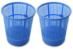 Kuber Industries Plastic 2 Pieces Mesh Dustbin Garbage Bin for Office use, School, Bedroom, Kids Room, Home, Multi Purpose,5 litres (Blue)