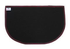 Heart Home D-Shape Durable Microfiber Heavy Duty Doormat (14'' x 23'', Maroon, HEART12153, Standard)