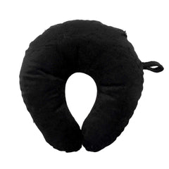 Kuber Industries 2 Pieces Unisex U-Shaped 100 Percent Pure Memory Foam Soft Cushions Neck Rest Pillow for Travel, Car, Train, Flight, Bus (Black & Grey)-CTKTC39214