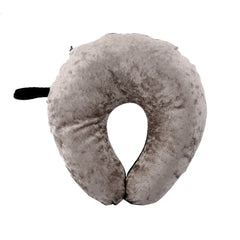 Kuber Industries 2 Pieces Unisex U-Shaped 100 Percent Pure Memory Foam Soft Cushions Neck Rest Pillow for Travel, Car, Train, Flight, Bus (Black & Grey)-CTKTC39214