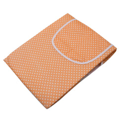 Kuber Industries Polka Dots Bib Apron,Water Oil Cotton Resistant Chef Cooking Kitchen Apron with Pockets for Men Women (Set of 2,Maroon & Peach)-KUBMART15579