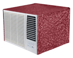 Kuber Industries 3D Design PVC Window AC Cover for 2 Ton Capacity - Maroon (CTKTC01716), Standard