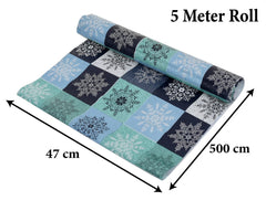 Kuber Industries Multicheck Printed Shelf Liners for Kitchen Shelves,cupboards,Wardrobe,Drawer, 5 Mtr (Multicolor)