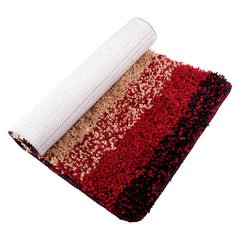 Heart Home Door Mat | Door Entrance Mat | Door mat for Entryway | Floor Door Mat | Door Mats for Outdoor & Indoor | Door Mat for Home | Maroon Patta Rainbow Door Mat | Pack of 2 | Cream