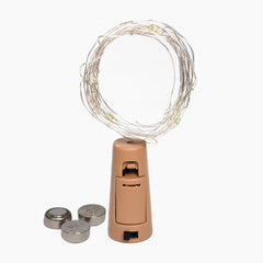 Heart Home Wine Bottle String Lights | 20 LED Bottle Cork Copper Wire String Lights | Wine Bottle Lights for Home Decoartion | Battery Powered | Pack of 12 | Multi