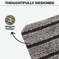 Kuber Industries Floor |Stylish Door Mat|Durable & Easy to Maintain|Multi-Utility Floor for Living Room,Bedroom,Bathroom,Kitchen,Entrances|38 x 58 cm|Brown, Pack of 2