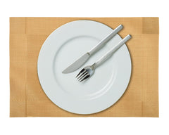 Heart Home Reversible Non-Slip Wipe Clean Heat Resistant PVC Placemats for Dining Table, Set of 6 (Gold)-50HH01311