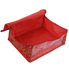 Heart Home Bandhani Design 6 Piece Cotton Saree Cover/Wardrobe Storage Organizer (Red) - HEART2625
