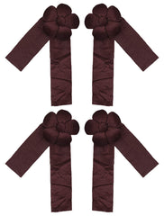 Kuber Industries Velvet 4 Pieces Curtain Tie Back Tassel Set (Brown) (CTKTC024112)