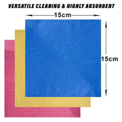 Heart Home Sponge Wipes | Washing Wipes Paper Towel | Sponge Cleaning Cloths for Kitchen | Reusable Sponge Wipe Cloths | Cleaning Sponges | 15x15 | 10 Piece Set | Multi