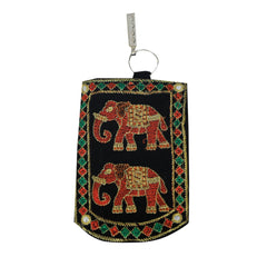 Kuber Industries Black Women's Mobile Cover With Purse Pocket And Sari Hook (KUBERBGH72)