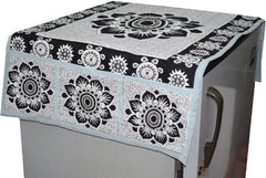 Kuber Industries Cloth 3 Pieces Fridge Mat, 1 Piece Handle Cover and 1 Pieces Fridge Top Cover (Multi)-CTKTC2778