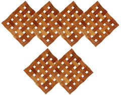 Kuber Industries 6 Pieces Bamboo Tea Coaster Set (Wooden)-CTKTC030444