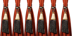 Kuber Industries Beads Beautiful Design Polyester 6 Pieces Curtain Tie Back Tassel Set (Brown) CTKTC33553