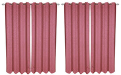 Kuber Industries Cotton 6 Pieces 7 Feet Eyelet Door Curtain (Pink) - CTKTC22168