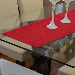 Kuber Industries Jute Table Runner for Home Décor 36" x 12" (Maroon)