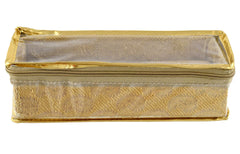 Kuber Industries Multipurpose Carry Design Laminated 1 Rod Bangle Box/Organizer/Case With Tranasparent Top (Gold)-47KM025