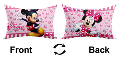 Kuber Industries Disney Printed Toddler Kids Pillow Silky Soft Microfiber Polyester, Perfect for Travel,Toddler Cot,12"x18" (Pink)-KUBMART15822