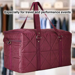 Kuber Industries Parachute Foldable Duffle Bag/Bag Packs with Handle for Traveling Pack of 2 (Maroon) 52KM3969