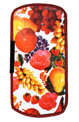 Kuber Industries Fruits Design 3 Pieces PVC Fridge Mats,2 Piece Handle Cover and 1 Piece Fridge Top Cover (Red & White) CTKTC34092