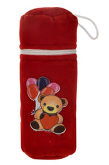 Kuber Industries Cartoon Printed Velvet Newborn Baby Feeding Bottle Cover, Pack of 2 (Red)