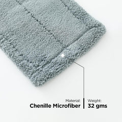 Heart Home Mop Refill Pad | Microfiber Wet & Dry Pad | Flat Refill Pad | Mop Reusable Drying Pad | Floor Cleaning Mop Pad | SHPTNTSHR2 | SHPTNTSHR1 | Pack of 2 | Blue & Gray