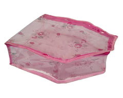 Kuber Industries Floral Print PVC Blouse Cover/Wardrobe organizer/Clothes Cover For Blouse- Pack of 3 (Pink)
