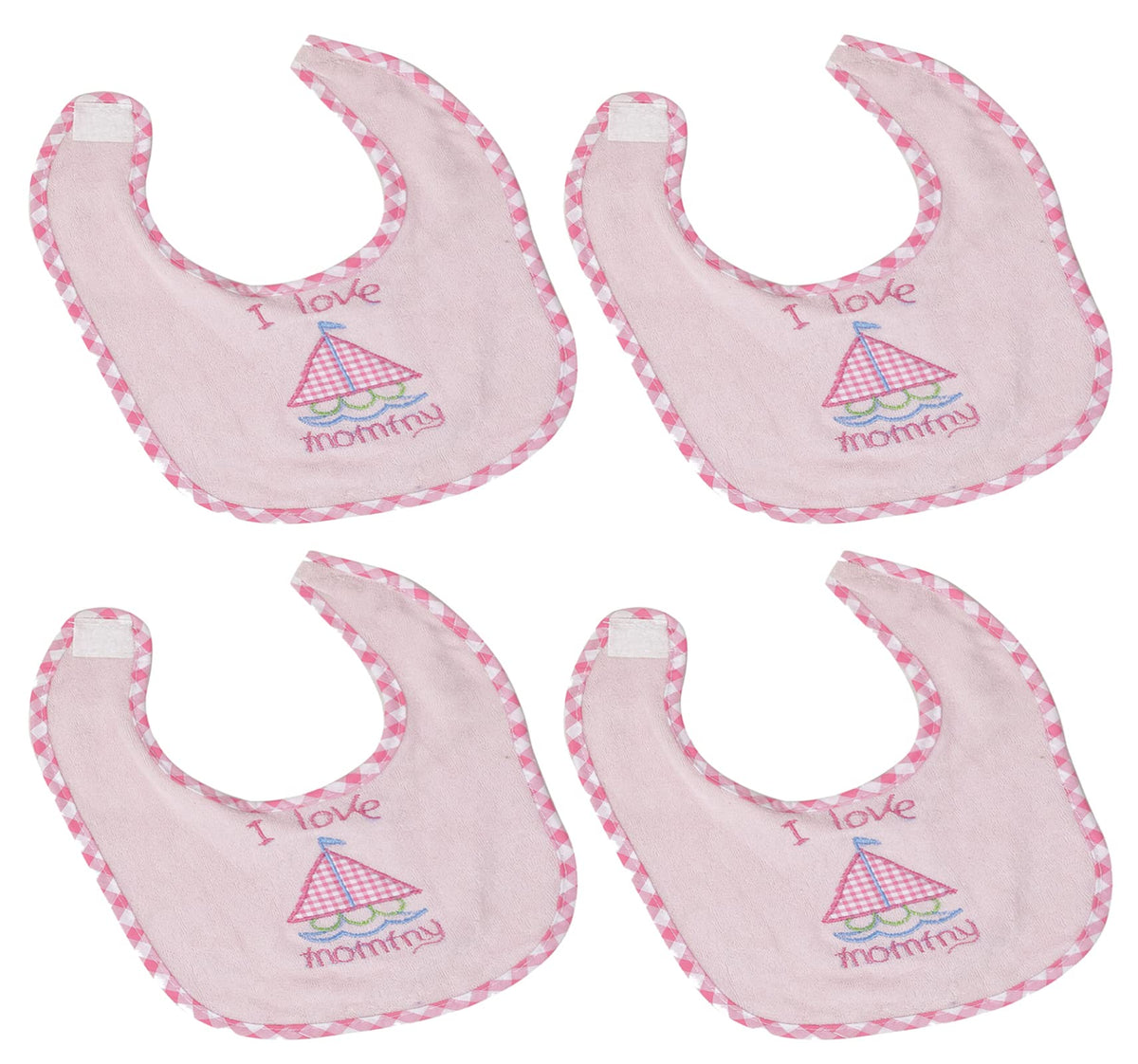 Kuber Industries Unisex Baby Cotton Super Bib, Baby Bib, Washable, Stain And Odor Resistant-Pack of 4 (Pink)-HS43KUBMART25506