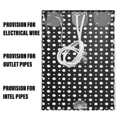 Heart Home Washing Machine Cover | Dot Print Washing Machine Cover | PVC | Front Load Washing Machine Cover | Black