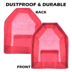 Kuber Industries Blouse Cover | Non Woven Foldable Wardrobe Organizer For Woman | Cloth Organizer Top Transparent & One Small Pocket | Pack of 3 | Pink