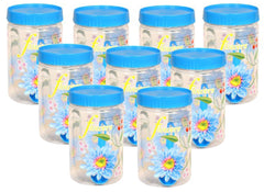 Kuber Industries 9 Piece Plastic Container Set, 500ml, Blue