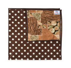 Heart Home PVC Dot Print Both Sided Bed Server Food Mat, Bedsheet Protector for Home 36"x36" (Brown) 54HH4339.