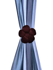 Kuber Industries Velvet 4 Pieces Curtain Tie Back Tassel Set (Brown) (CTKTC024112)