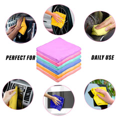 Kuber Industries Cleaning Towel|Microfiber Reusable Cloths|400 GSM Highly Absorbent Towel for Kitchen with Hanging Loop|Car|Window|40x40 Cm|Pack of 3 (Multicolor)