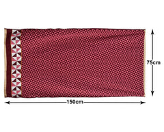 Heart HomeTringle Printed Super Soft, Fluffy, and Absorbent, Cotton Bath Towel Perfect for Daily Use, 30"x60"- Pack of 4 (Maroon)