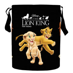Kuber Industries Disney Lion King Print Non Woven Fabric Foldable Laundry Basket, Toy Storage Basket, Cloth Storage Basket with Handles,45 LTR (Black)